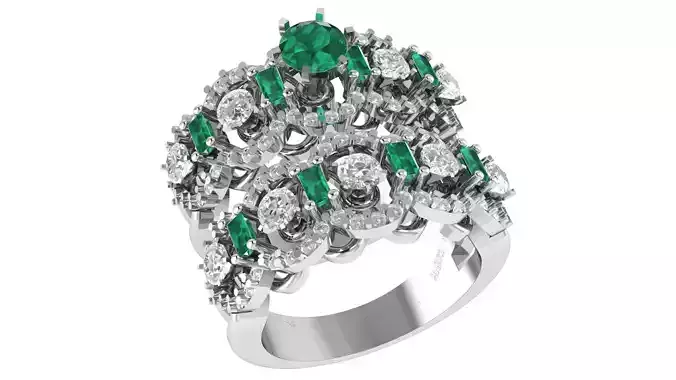 Emerald Set 3dm stl renders details