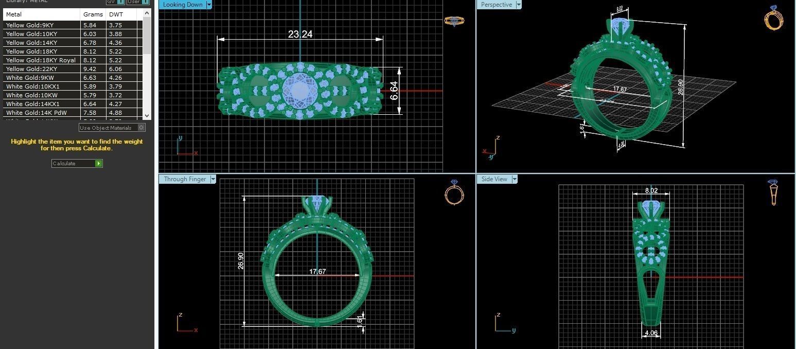 Bridal Set 3dm stl renders details 3D print model_4