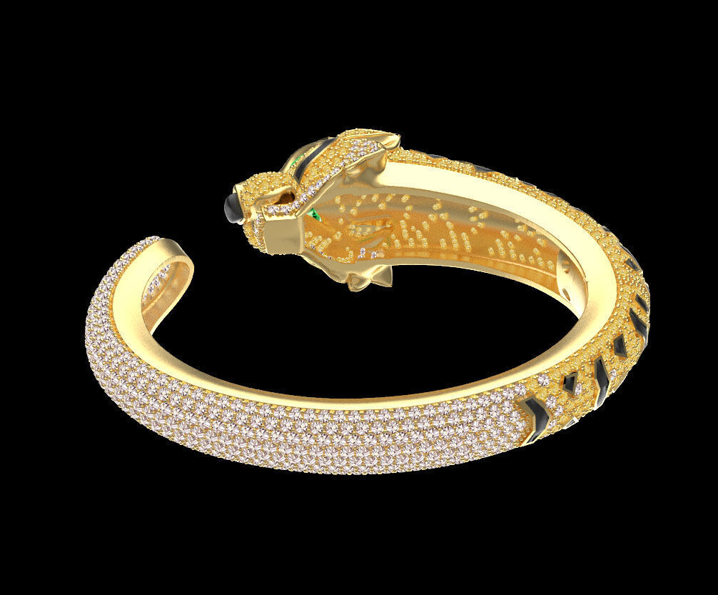 bracelet panther 3D print model_55