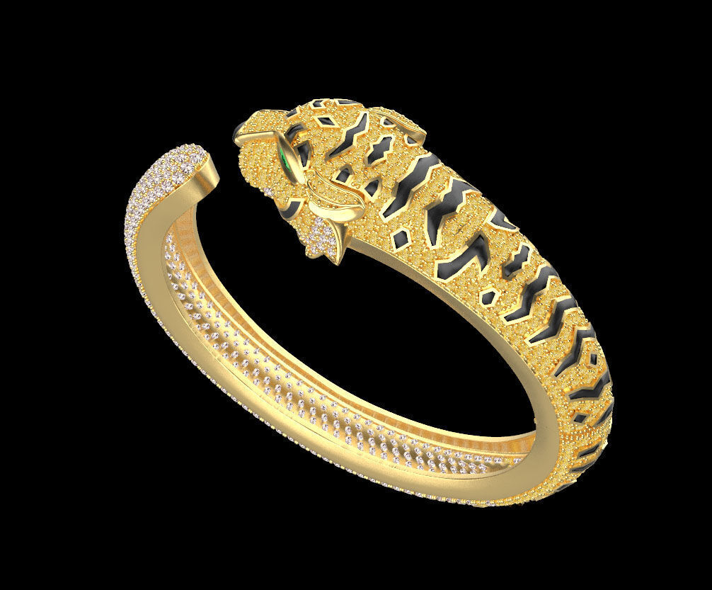 bracelet panther 3D print model_52