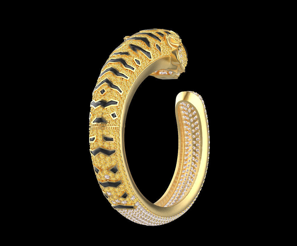 bracelet panther 3D print model_12