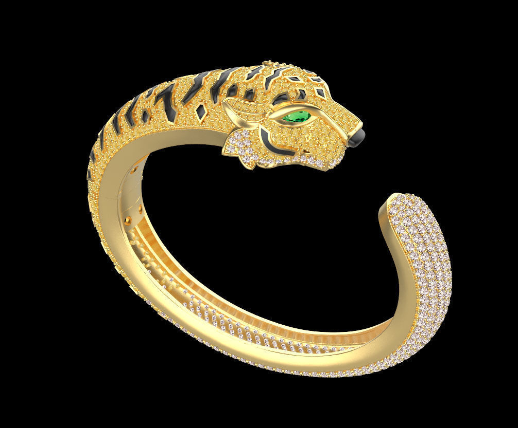 bracelet panther 3D print model_63