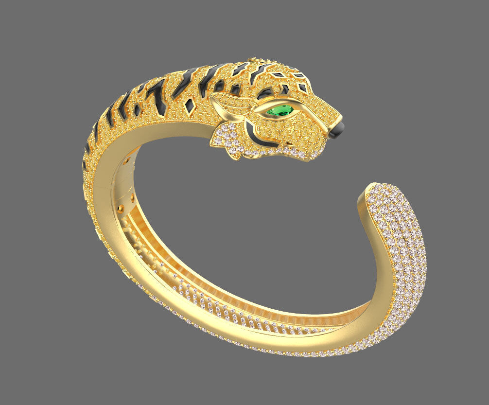 bracelet panther 3D print model_47