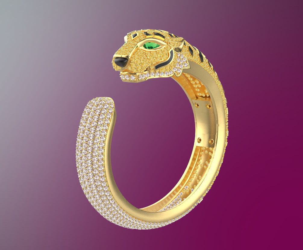 bracelet panther 3D print model_70