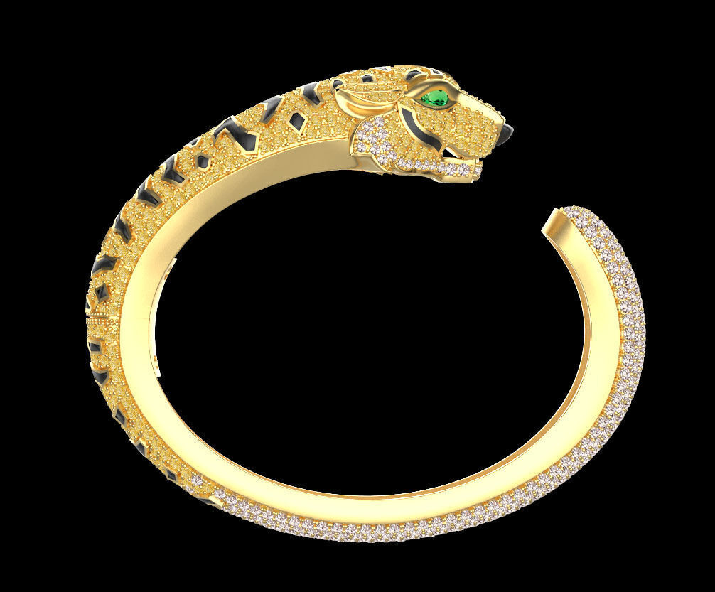 bracelet panther 3D print model_50