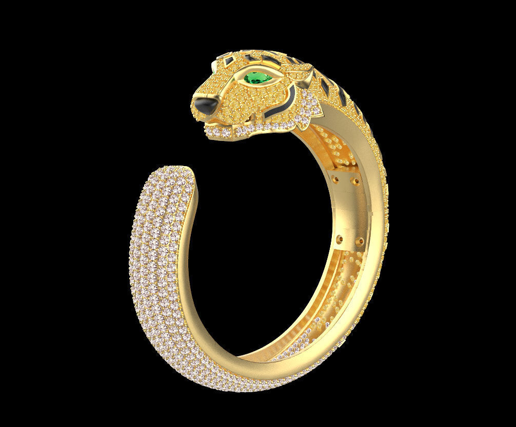 bracelet panther 3D print model_45