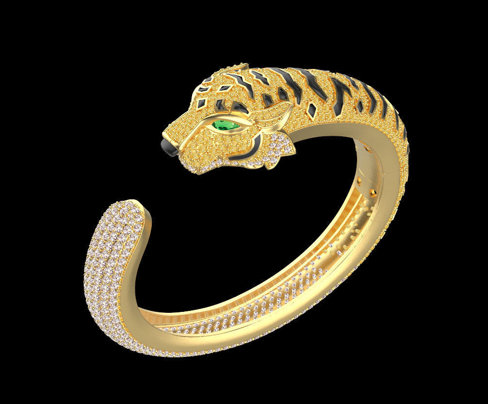 bracelet panther 3D print model_24