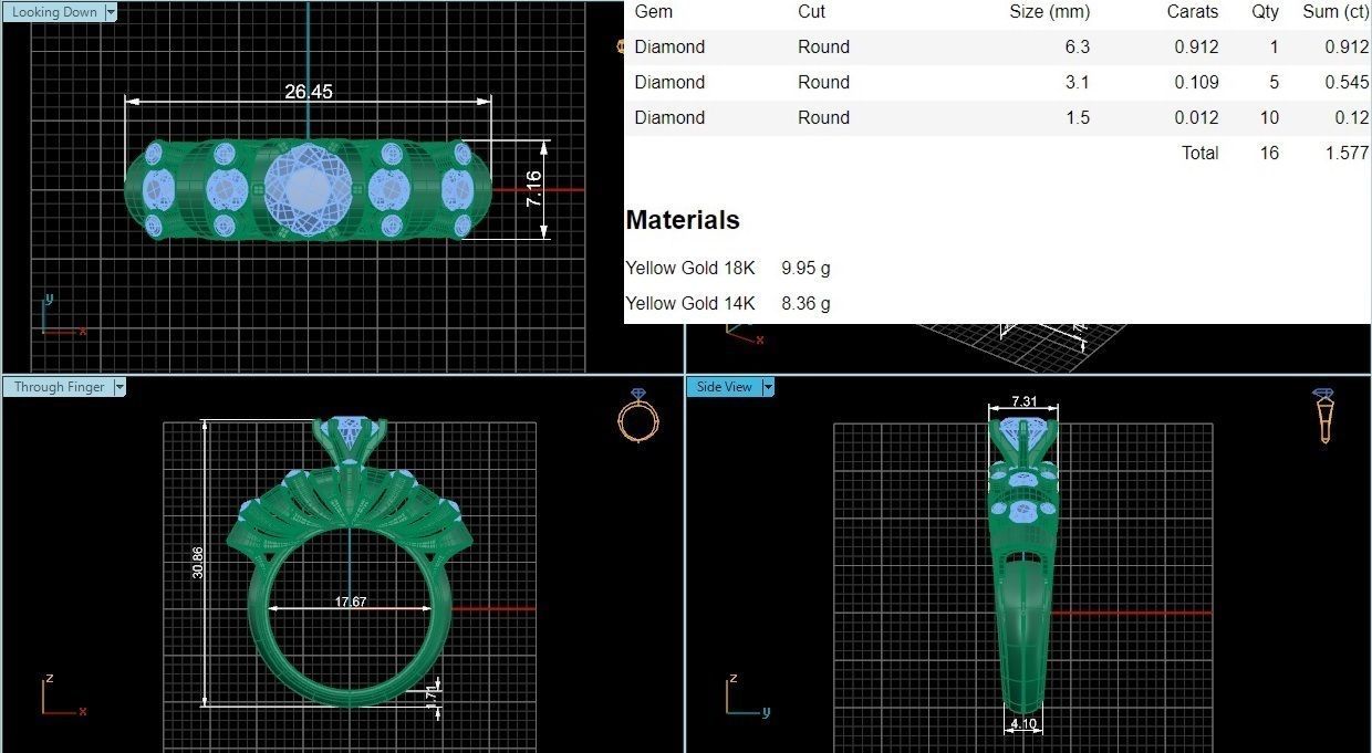 Bridal Set 3dm stl renders details 3D print model_1