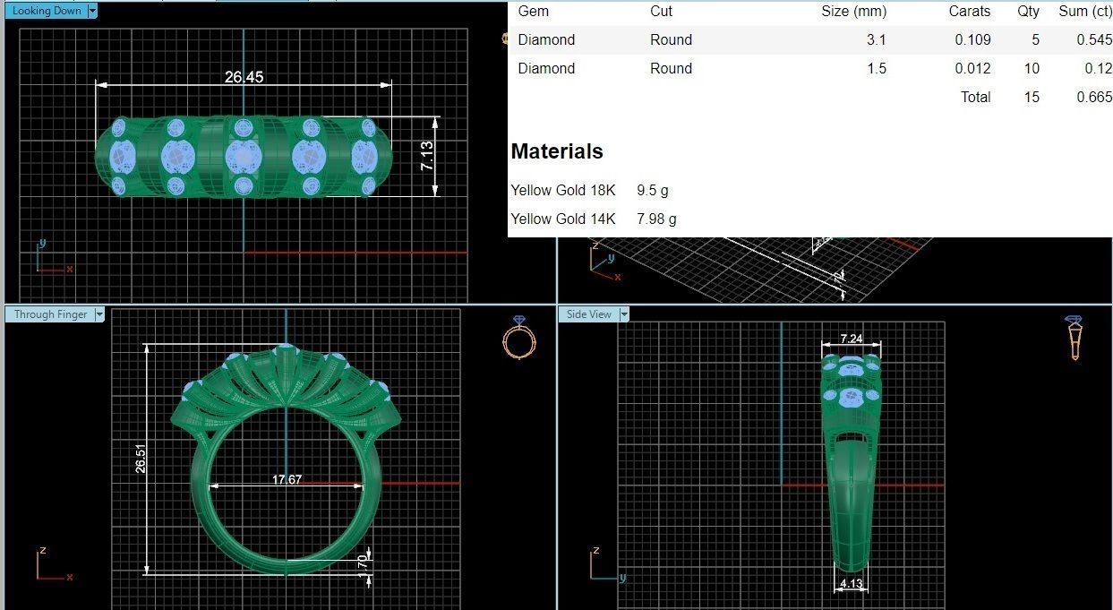 Bridal Set 3dm stl renders details 3D print model_2