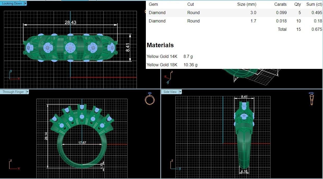 Bridal Set 3dm stl renders details 3D print model_2