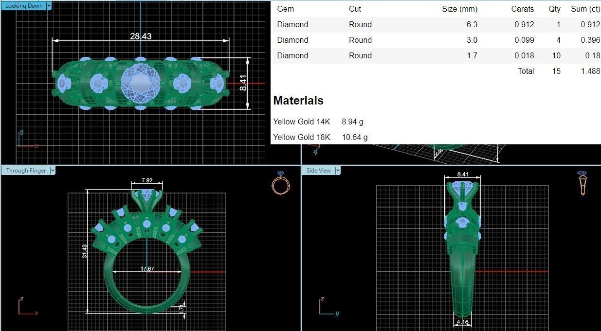 Bridal Set 3dm stl renders details 3D print model_1