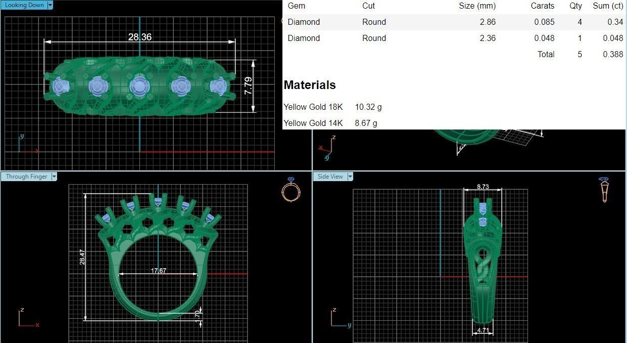 Bridal Set 3dm stl renders details 3D print model_2