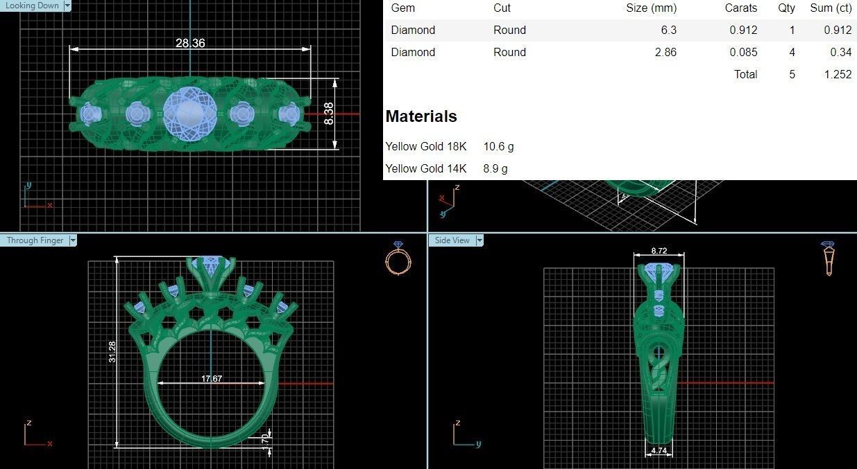 Bridal Set 3dm stl renders details 3D print model_1