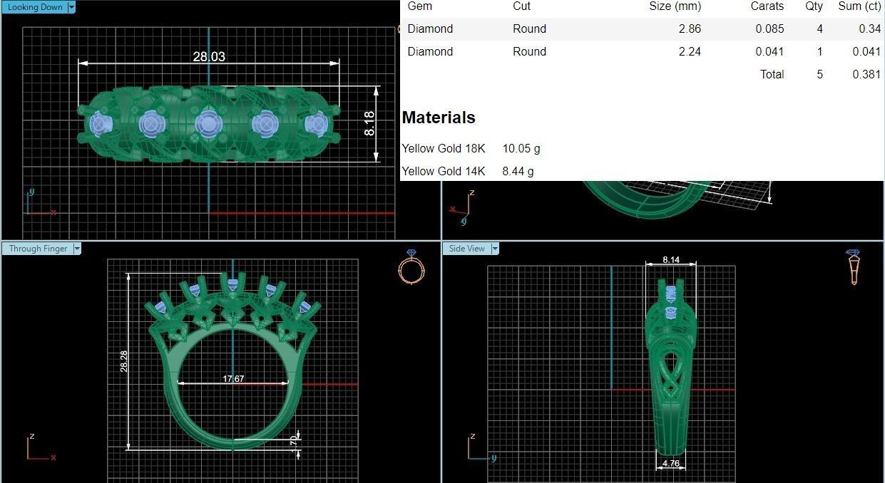 Bridal Set 3dm stl renders details 3D print model_1