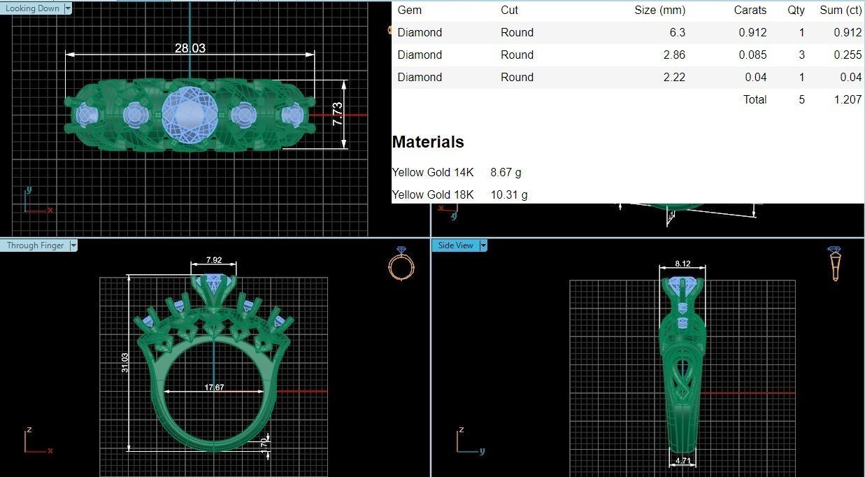 Bridal Set 3dm stl renders details 3D print model_2
