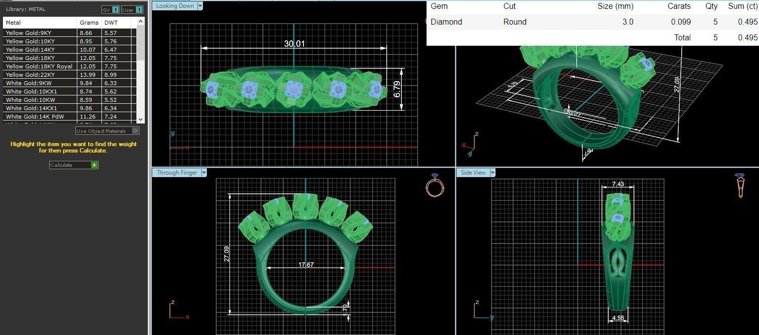 Bridal Set 3dm stl renders details 3D print model_1