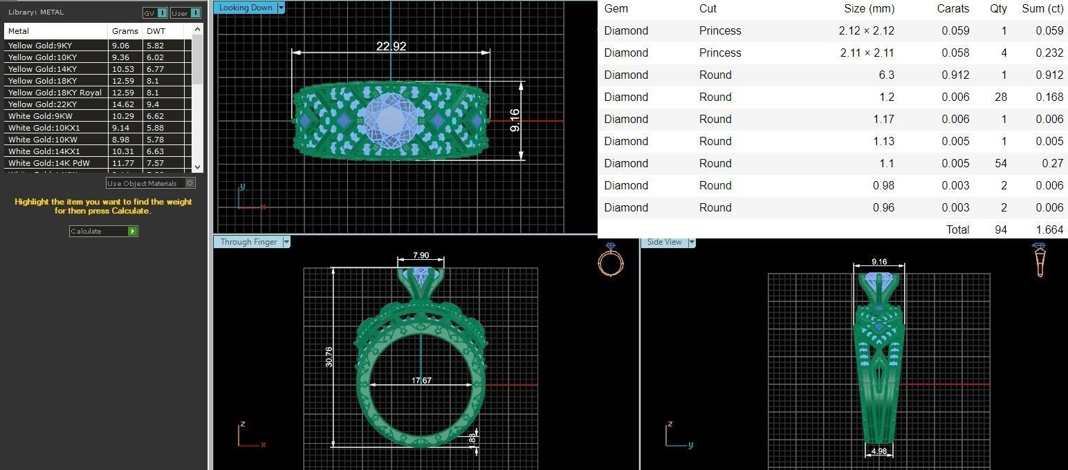 Bridal Set 3dm stl renders details 3D print model_2
