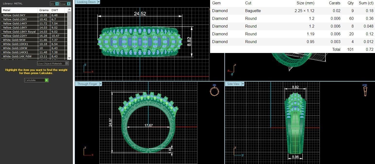 Ruby Bridal Set 3dm stl renders details 3D print model_1