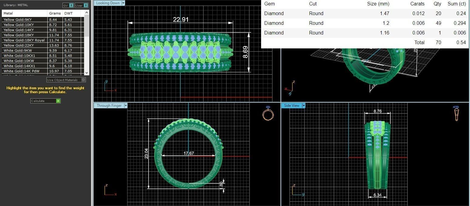 Bridal Set 3dm stl renders details 3D print model_1
