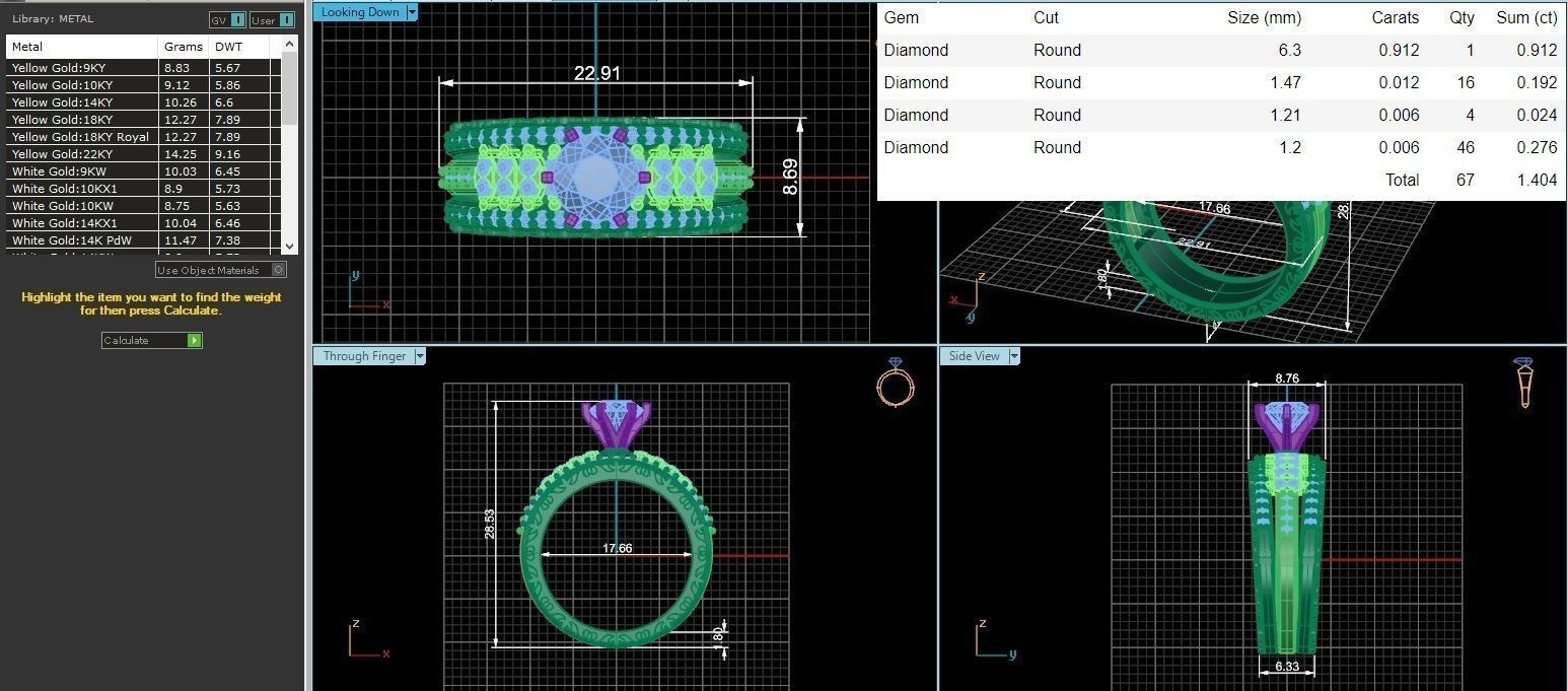 Bridal Set 3dm stl renders details 3D print model_2