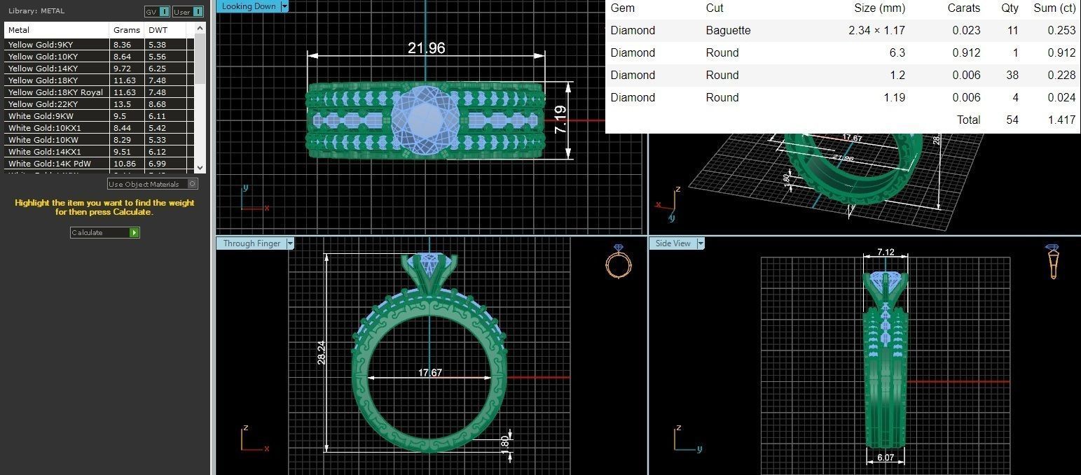 Bridal Set 3dm stl renders details 3D print model_1