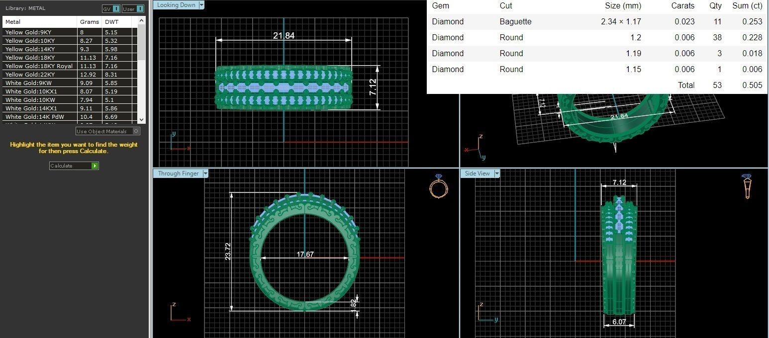 Bridal Set 3dm stl renders details 3D print model_2