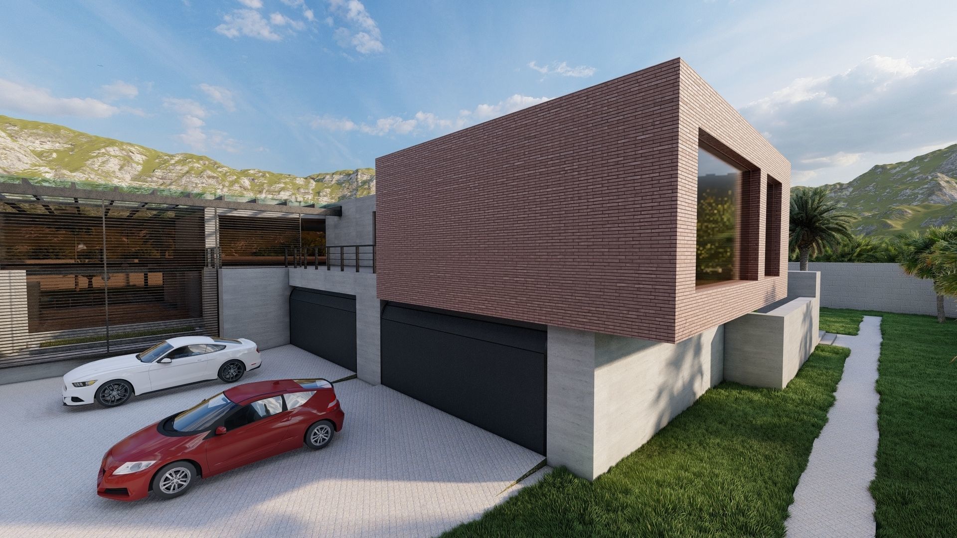 Casa Scene-villa-modern house 3D model_20