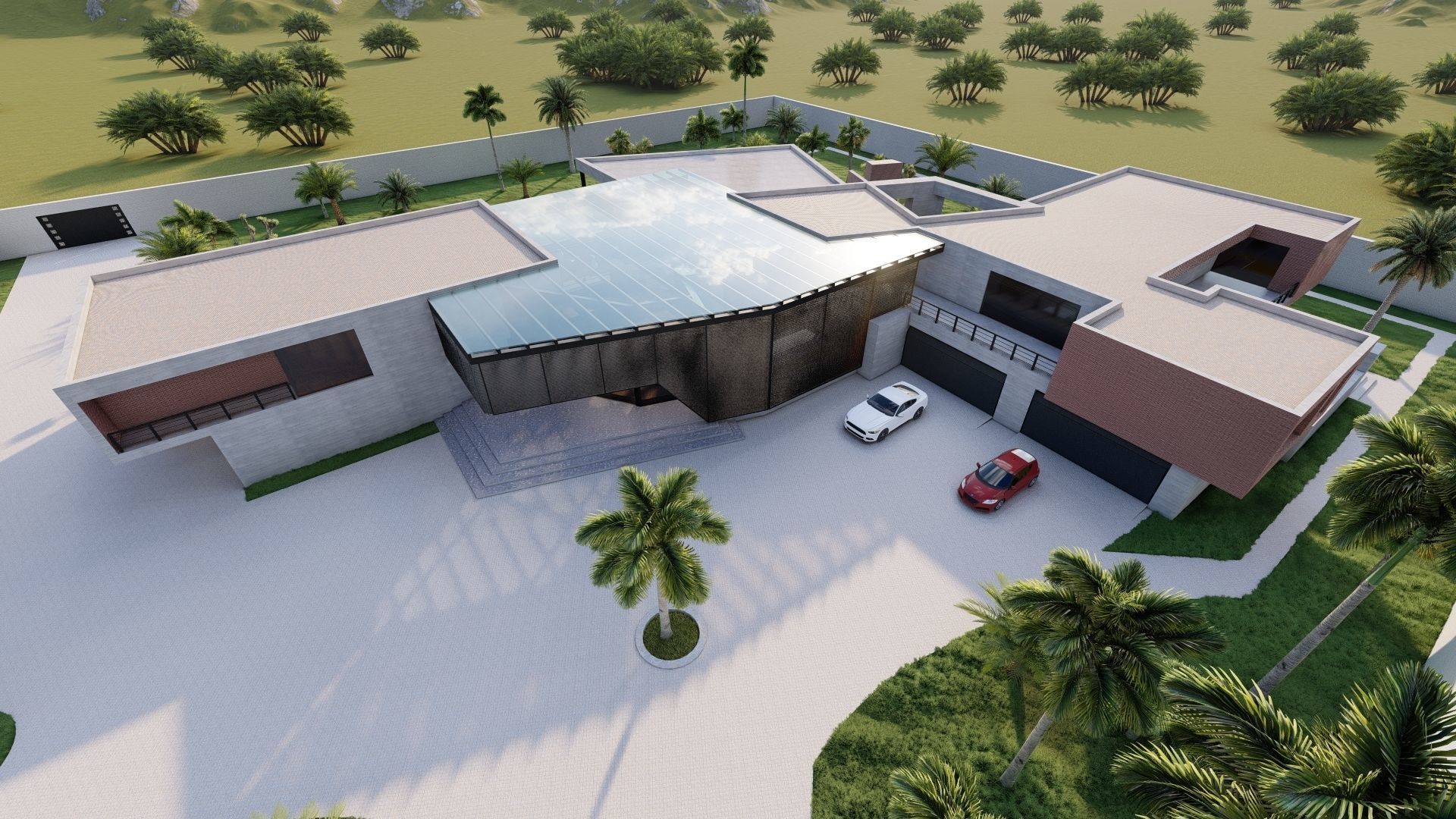 Casa Scene-villa-modern house 3D model_14