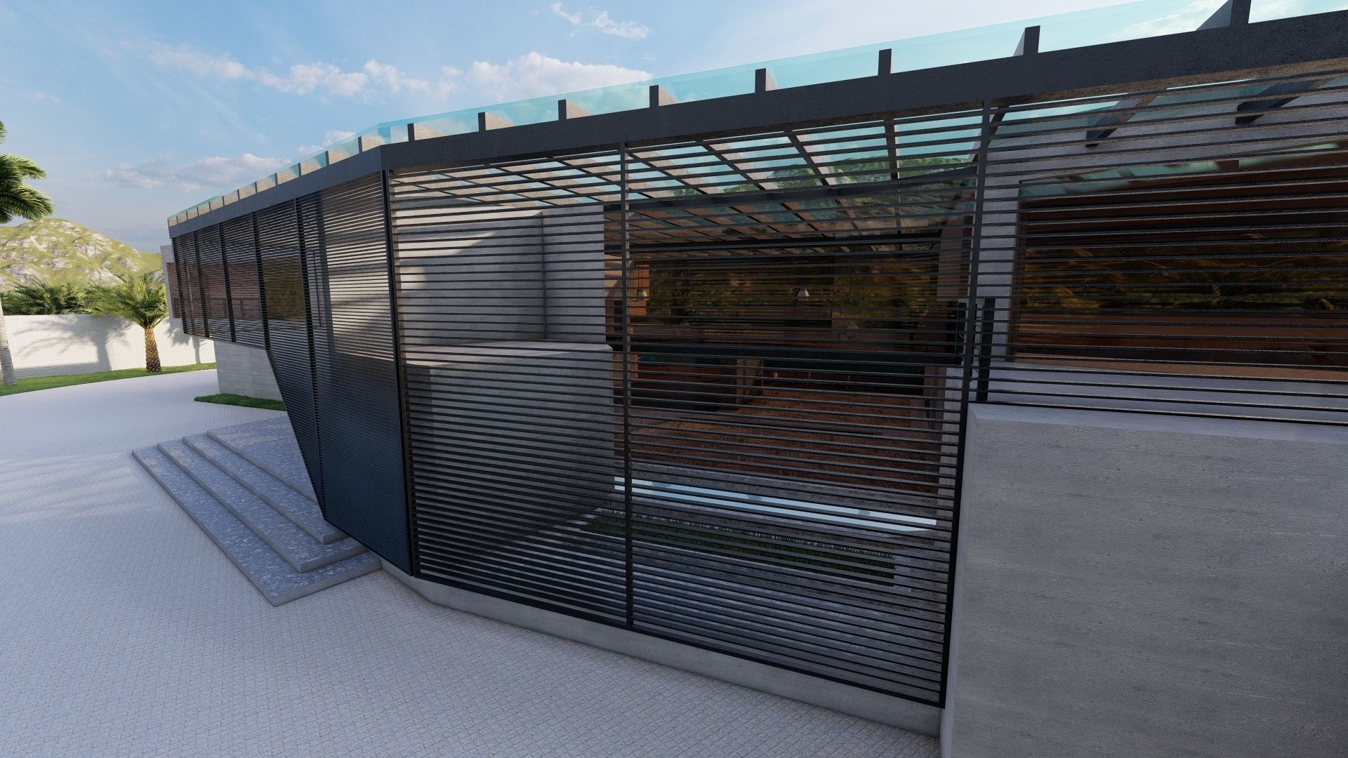 Casa Scene-villa-modern house 3D model_19