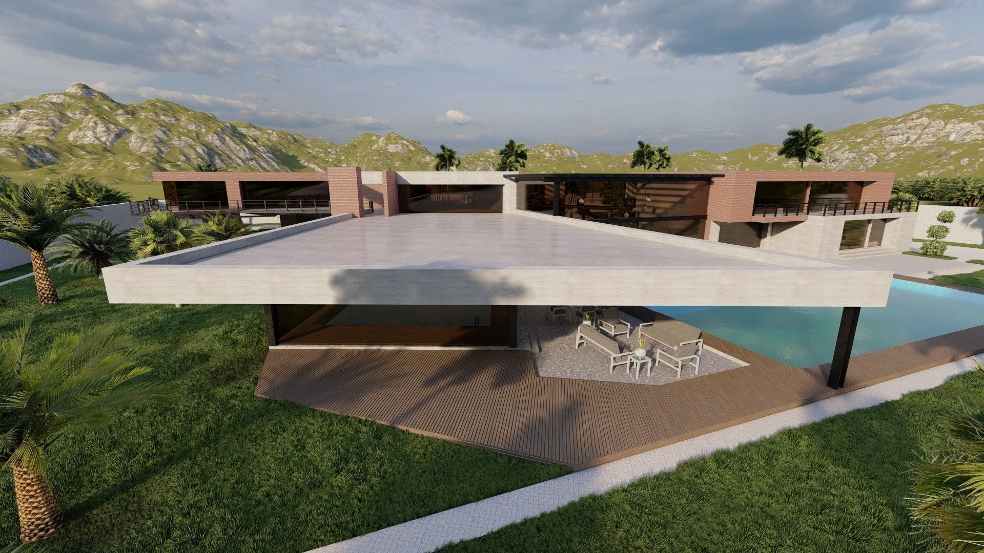 Casa Scene-villa-modern house 3D model_22