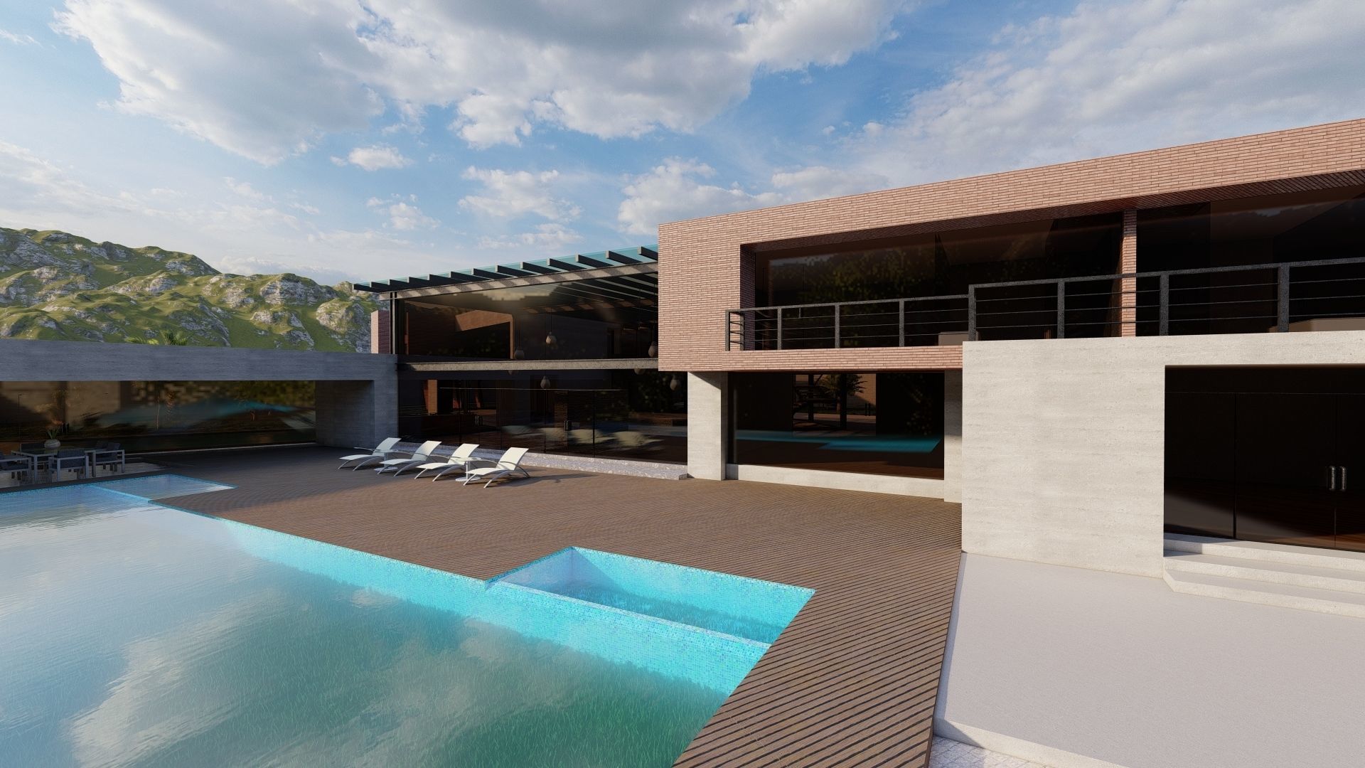 Casa Scene-villa-modern house 3D model_11