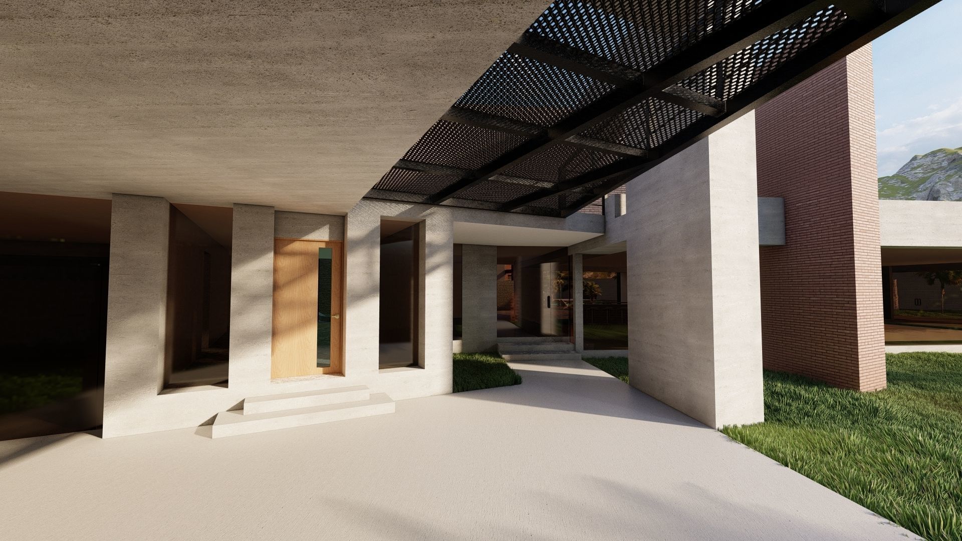 Casa Scene-villa-modern house 3D model_17
