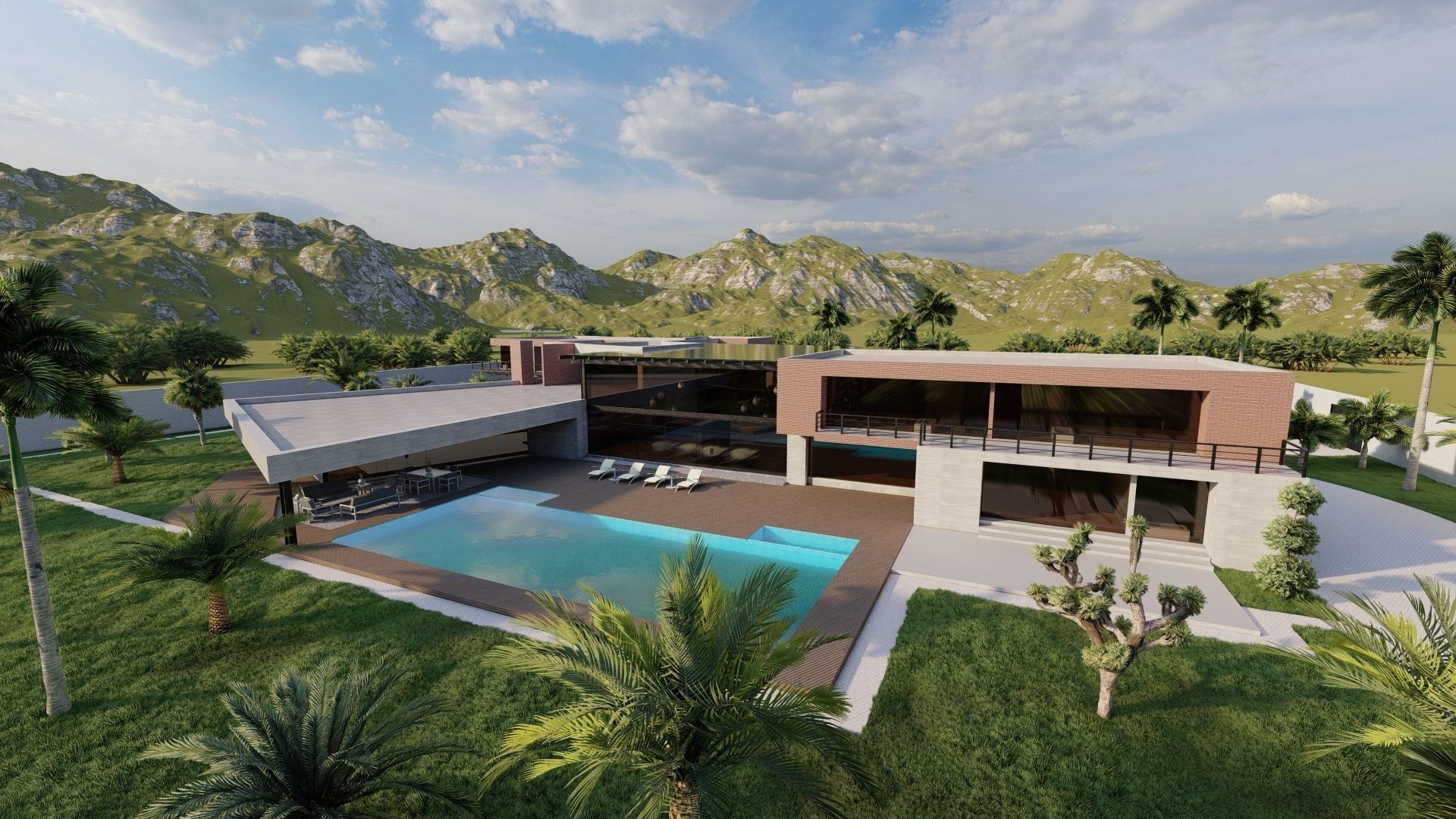 Casa Scene-villa-modern house 3D model_21