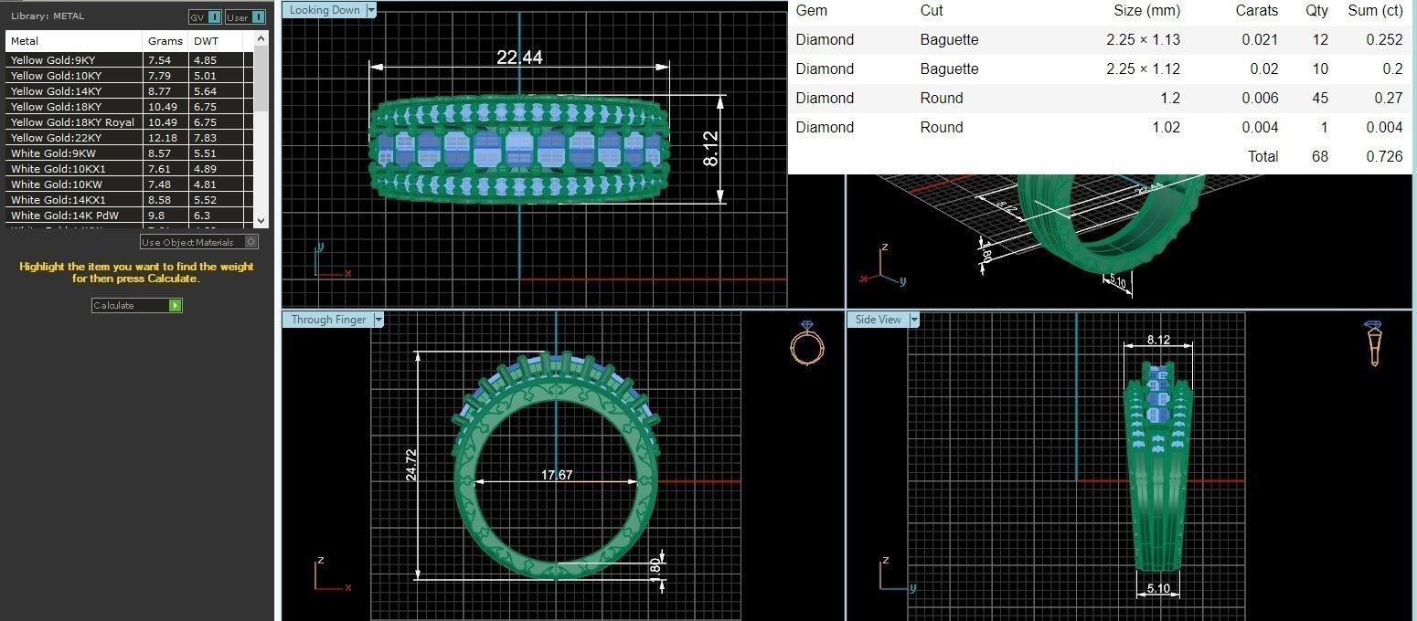 Emeralds Bridal Set 3dm stl renders details 3D print model_1