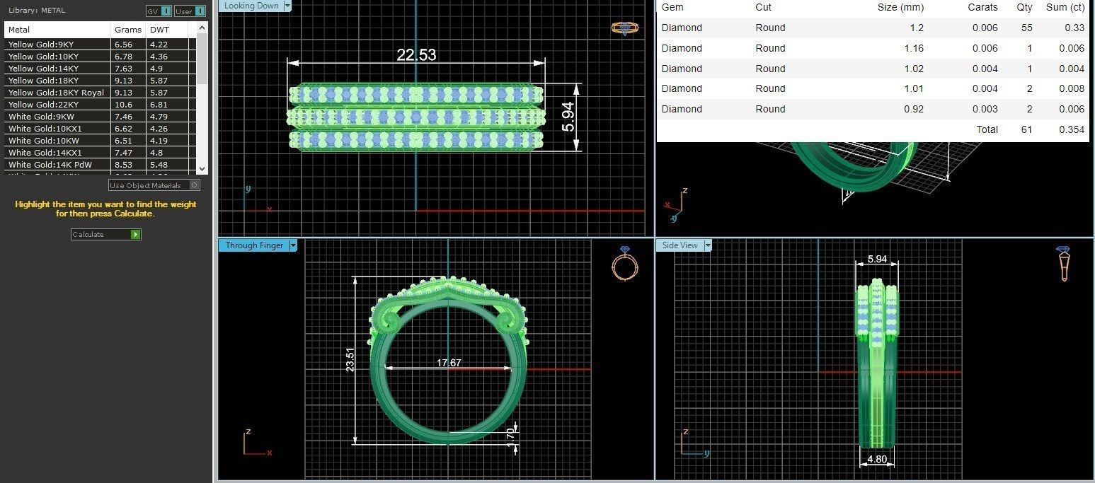 Bridal Set 3dm stl renders details 3D print model_1