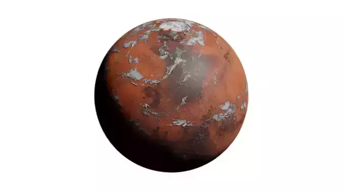 Mars planet Free low-poly 3D model