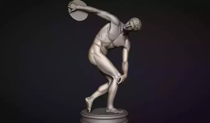 The Discobolus of Myron Statue