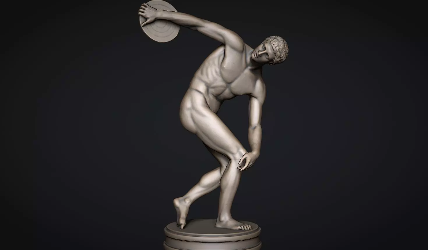 The Discobolus of Myron Statue 3D print model