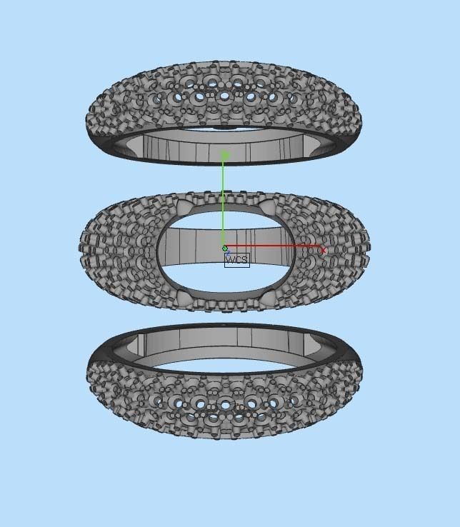 ring gold 3D print model_5