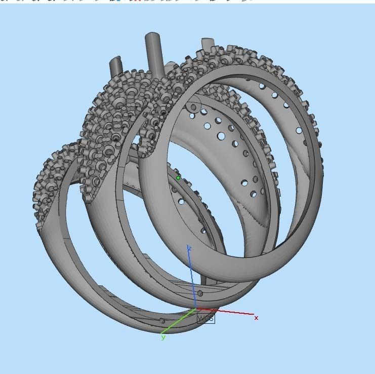 ring gold 3D print model_8