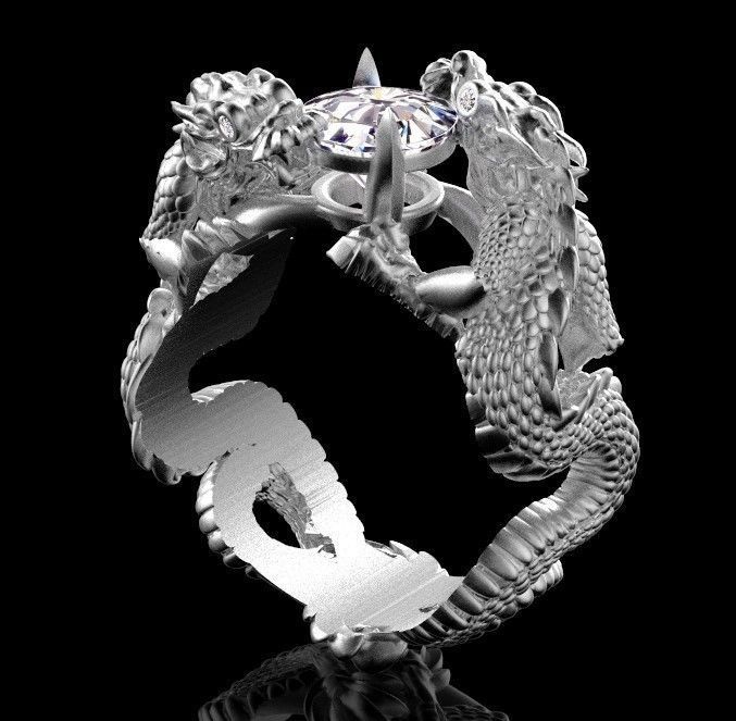 ring gold 3D print model_43