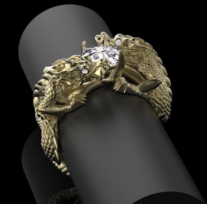 ring gold 3D print model_31