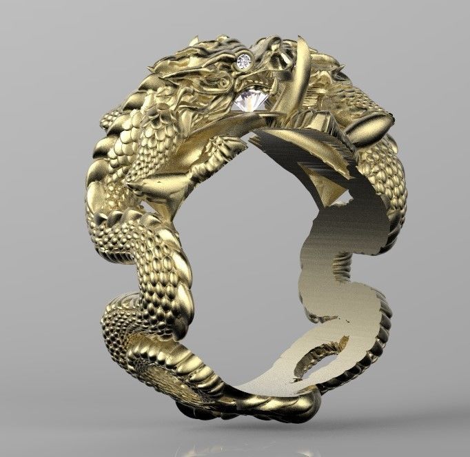 ring gold 3D print model_51
