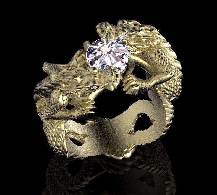 ring gold 3D print model_50