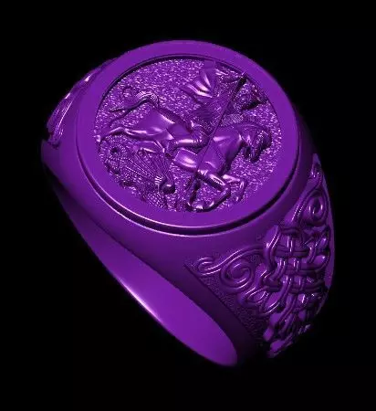 Saint george Ring 3D print model_0