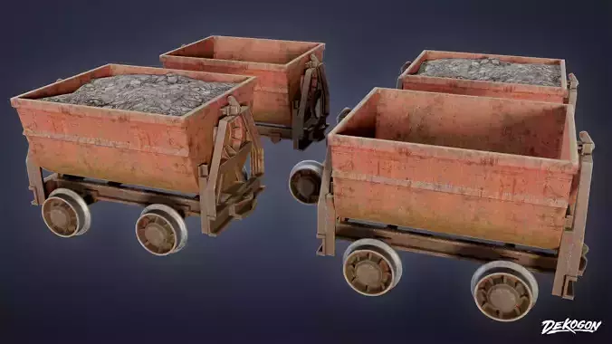 INDUSTRY - Mine Cart 01 - LOW POLY