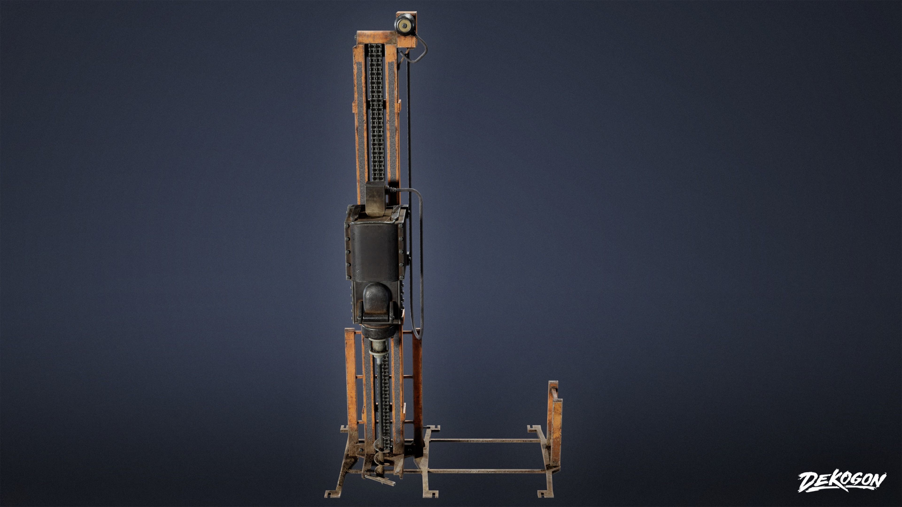 INDUSTRY - Mining Drill 01 - LOW POLY Low-poly 3D model_2