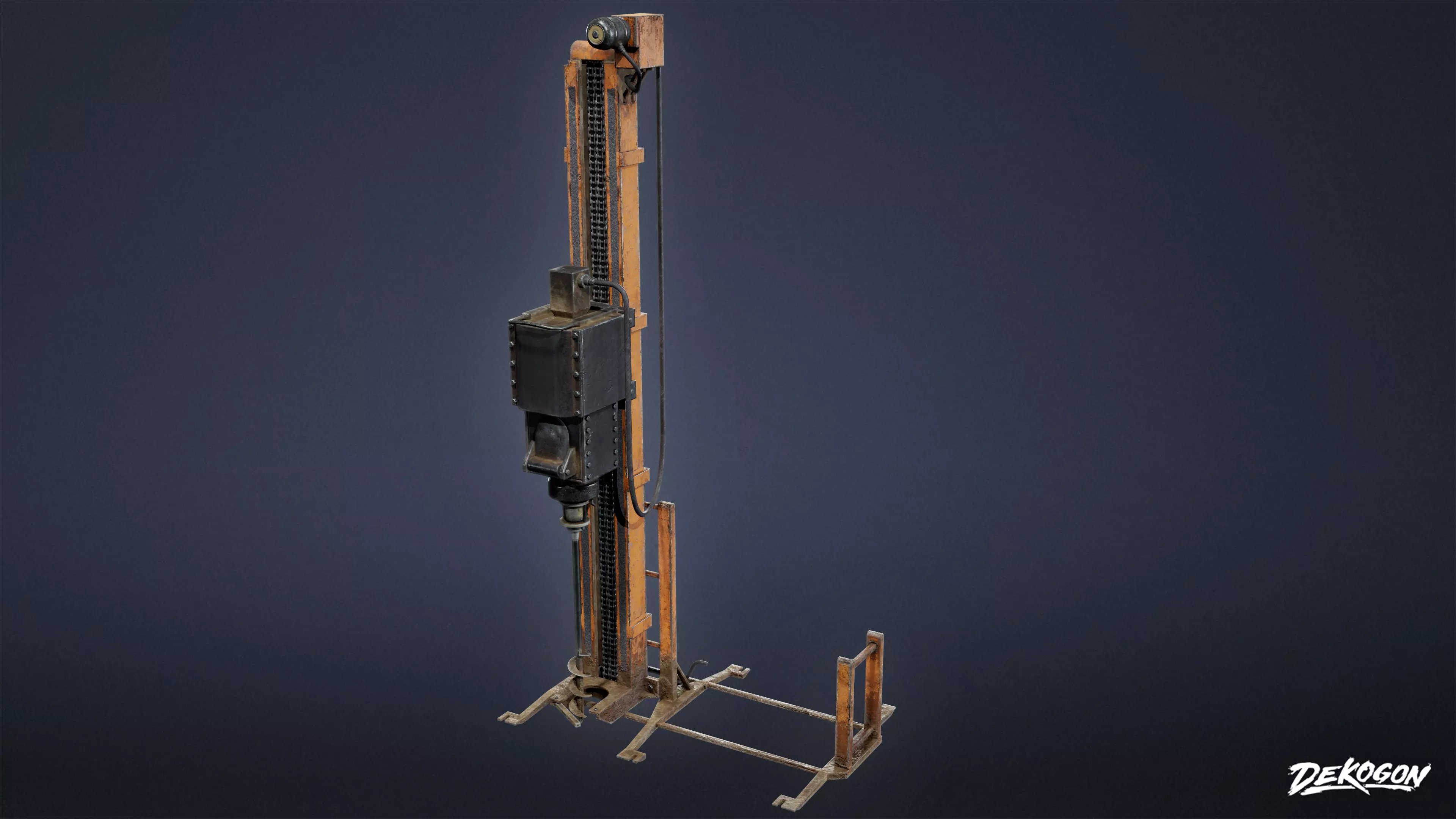 INDUSTRY - Mining Drill 01 - LOW POLY Low-poly 3D model_0