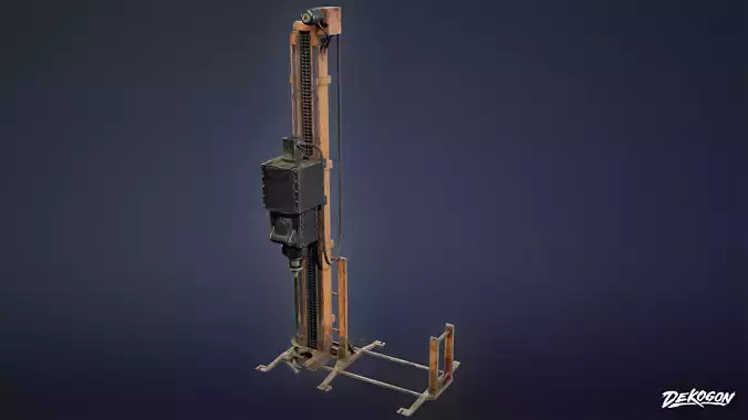 INDUSTRY - Mining Drill 01 - LOW POLY