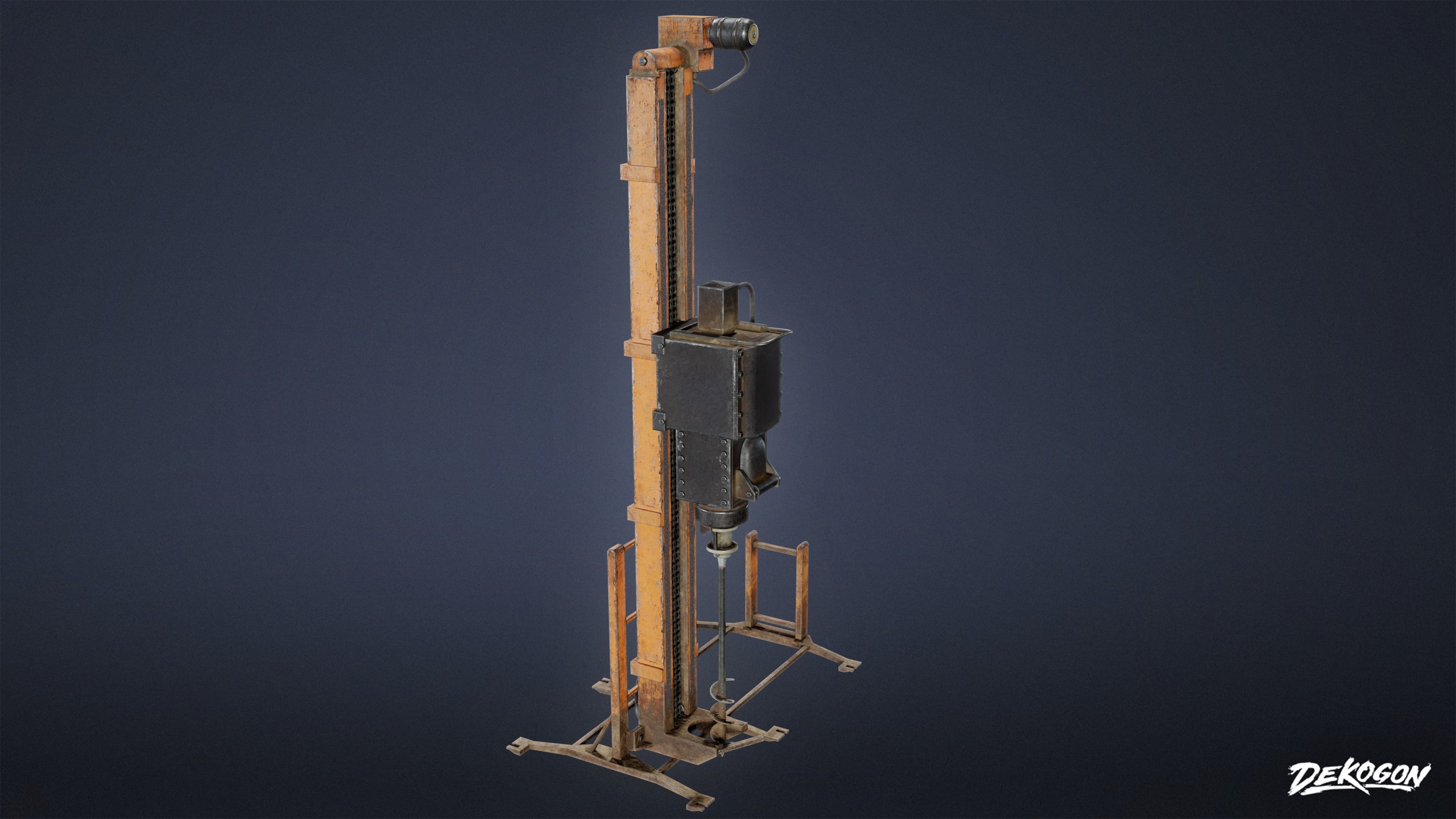 INDUSTRY - Mining Drill 01 - LOW POLY Low-poly 3D model_3